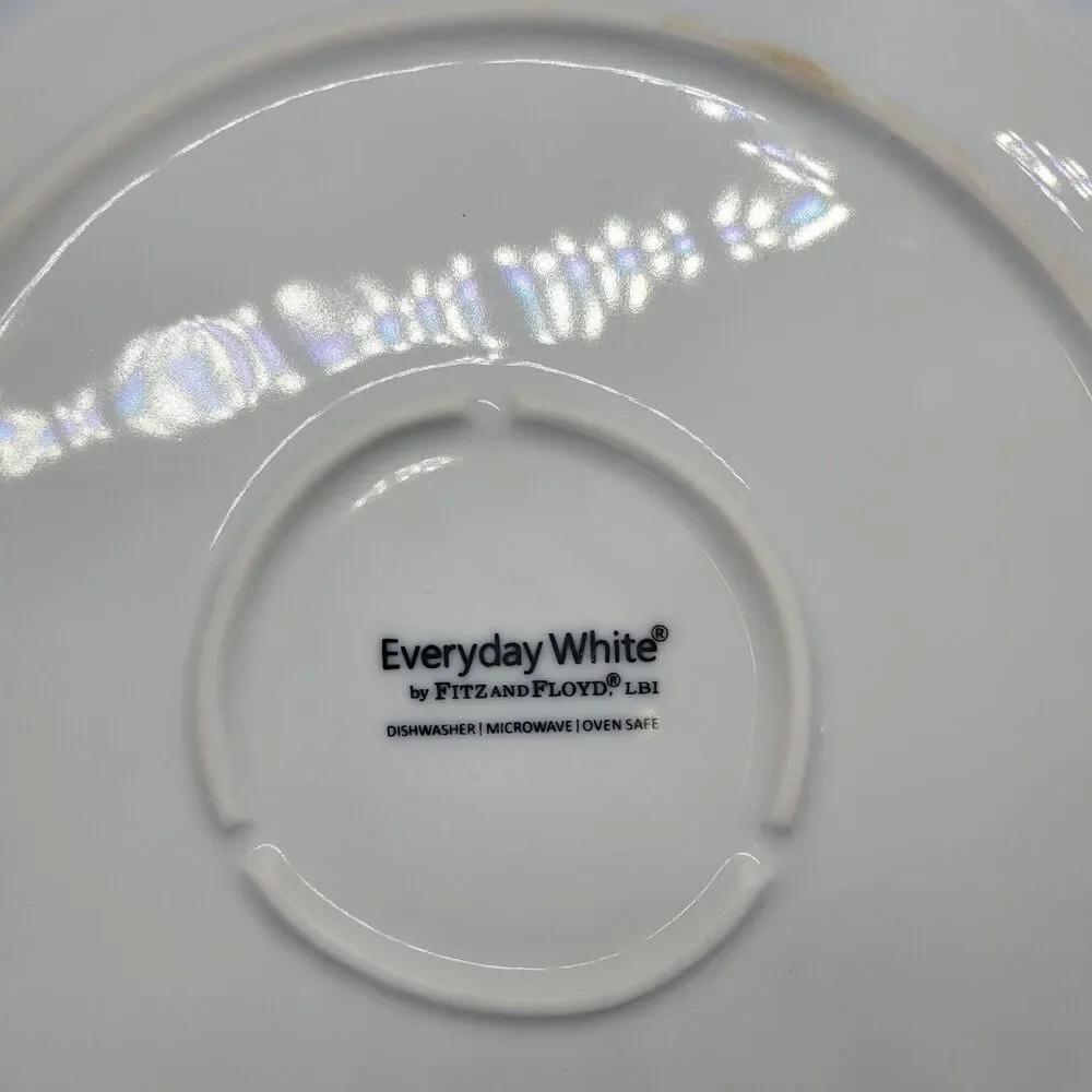 Fitz & Floyd Everyday White Porcelain Organic 11